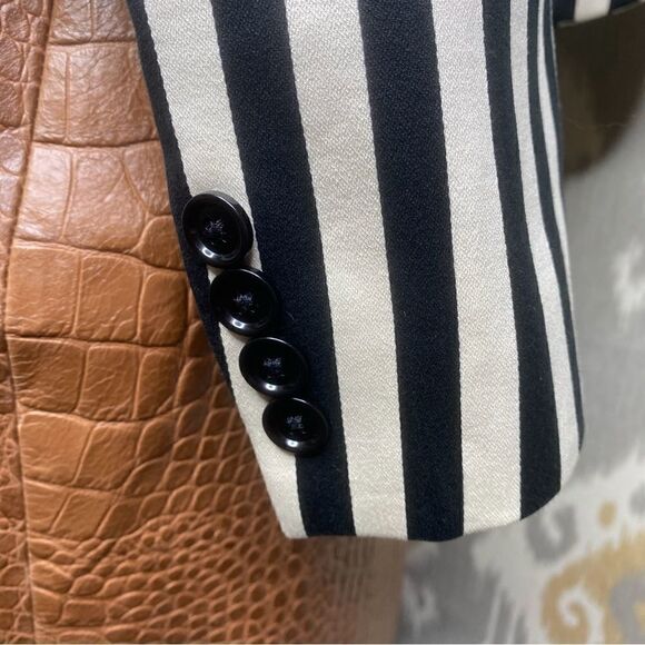 Ralph Lauren Collection ~ Spring 2008 Runway Black & White Stripe Cotton Jacket - Picture 10 of 16